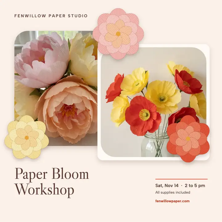 Fenwillow Paper Studio bloom workshop template