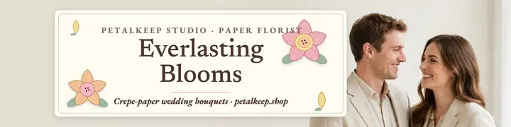 Petalkeep everlasting bouquet banner template