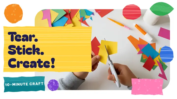 Tear Stick Create collage thumbnail template