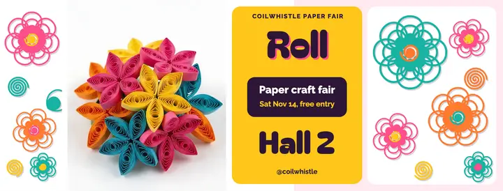 Coilwhistle Paper Fair quilled flowers Facebook cover template