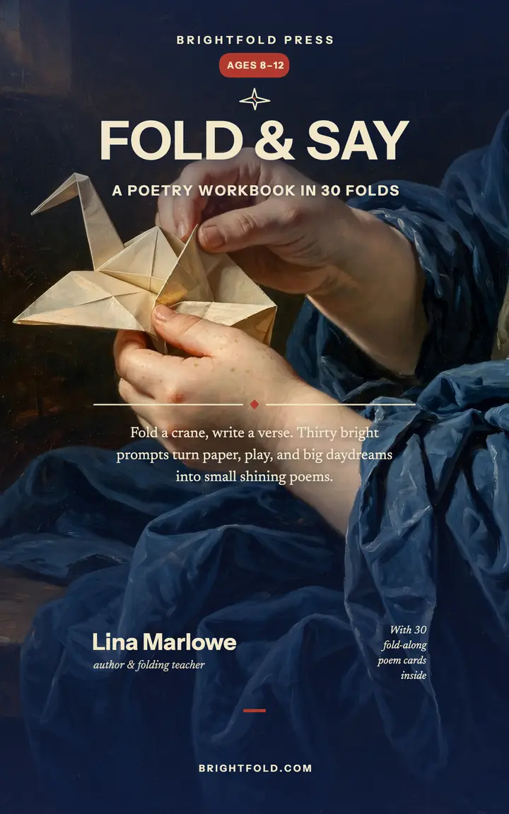 Fold and Say poetry workbook cover template
