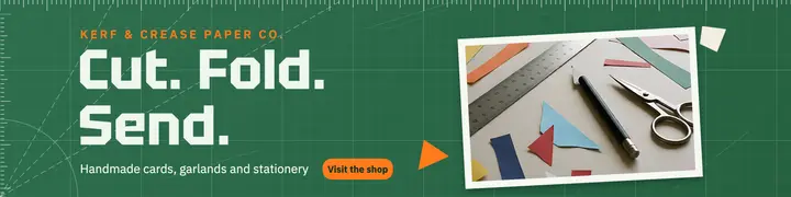 Kerf and Crease paper goods Etsy banner template