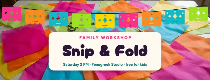 Family paper-cutting workshop Facebook cover template
