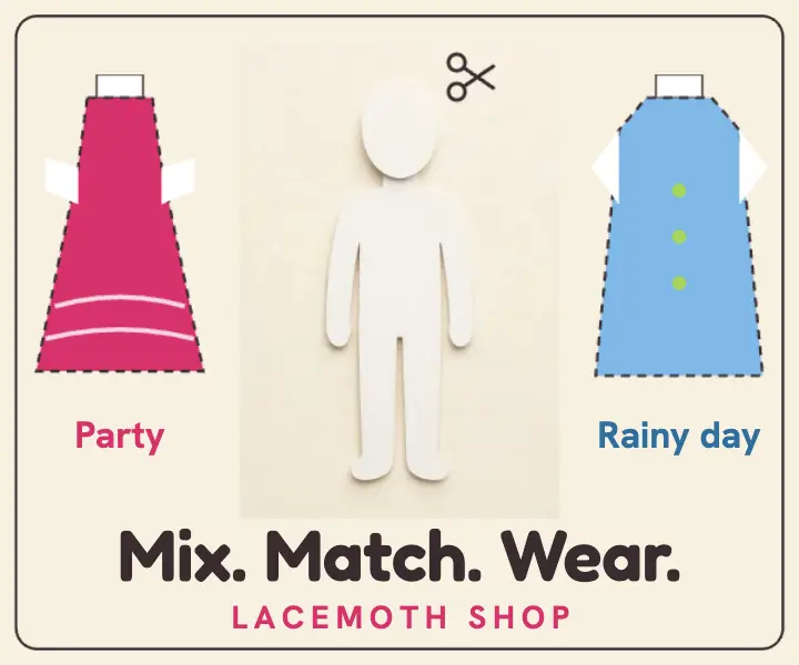 Lacemoth paper doll mix and match ad template