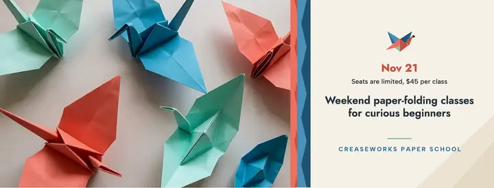 Creaseworks paper-folding classes cover template