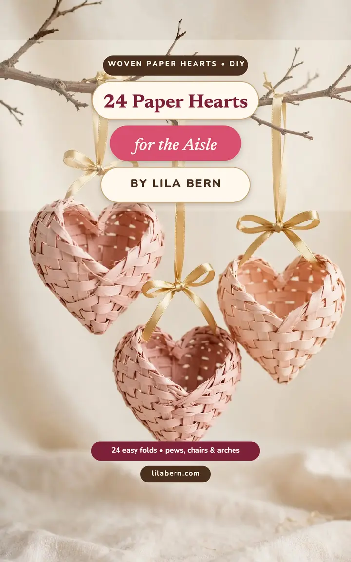 24 Paper Hearts for the Aisle ebook cover template