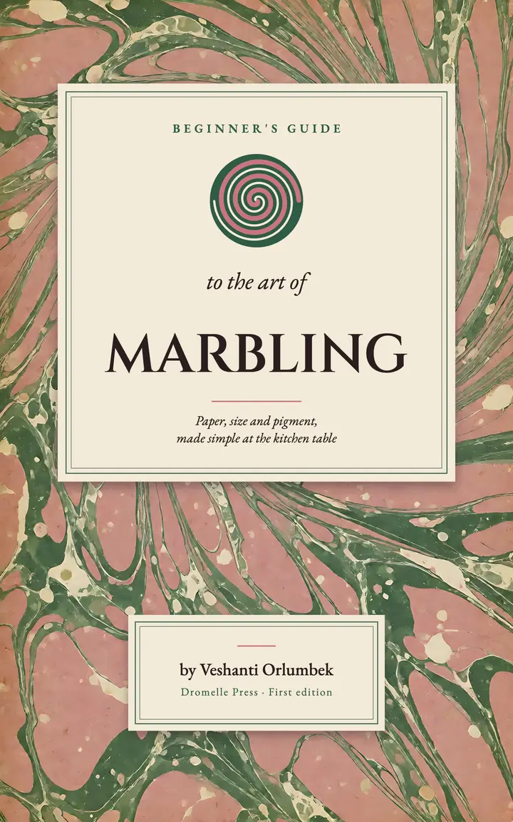 Paper marbling beginner's guide ebook cover template