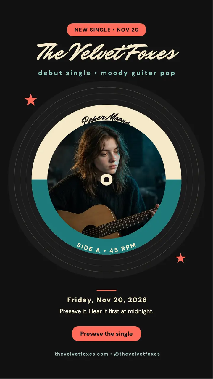 Paper Moons single story, 45 label template