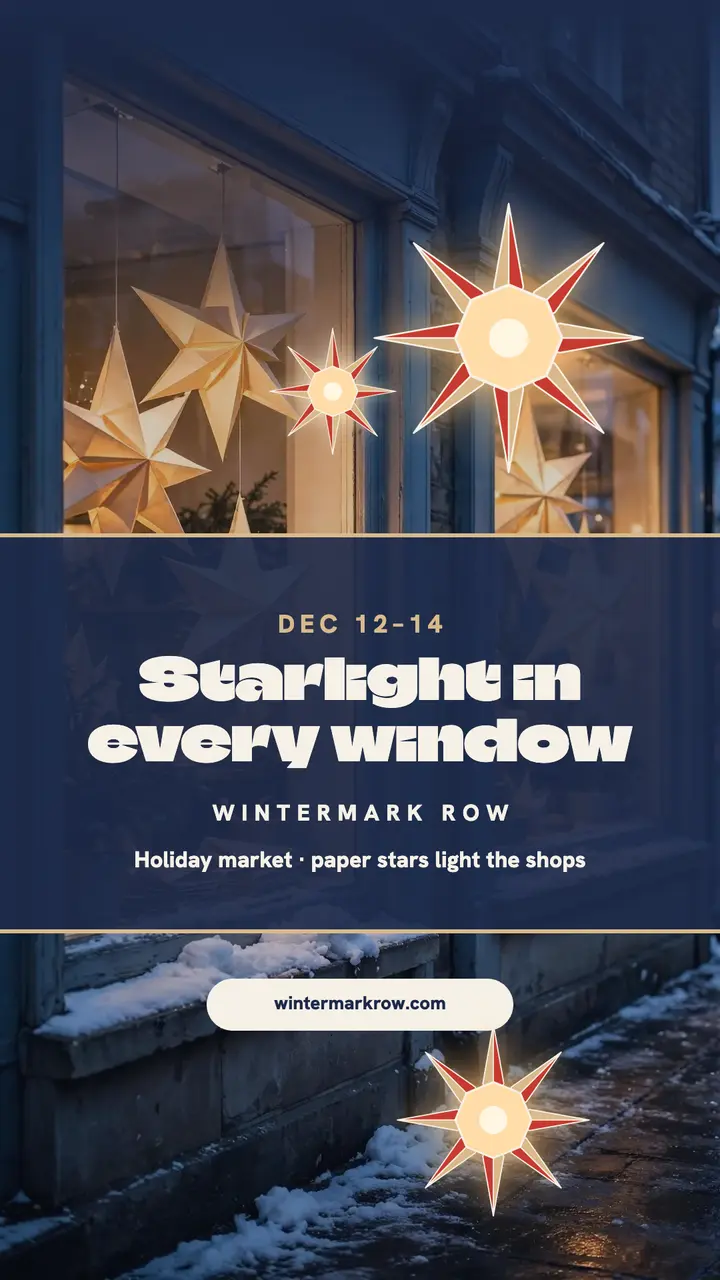 Wintermark Row paper stars story template
