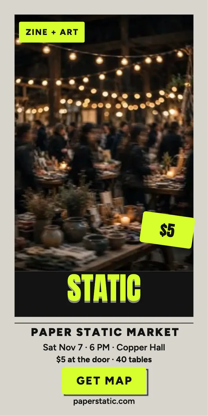 Paper Static Market grunge ad template
