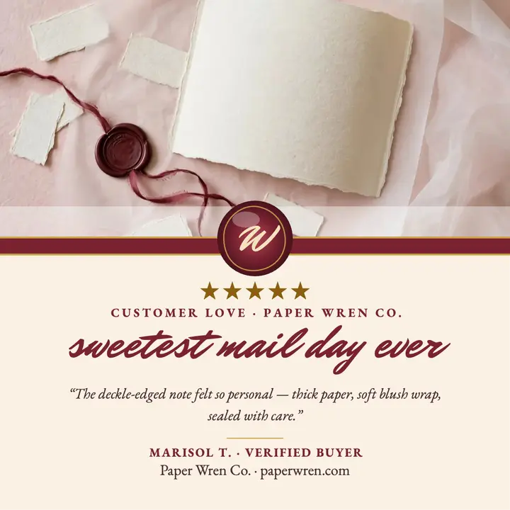 Paper Wren love note review template
