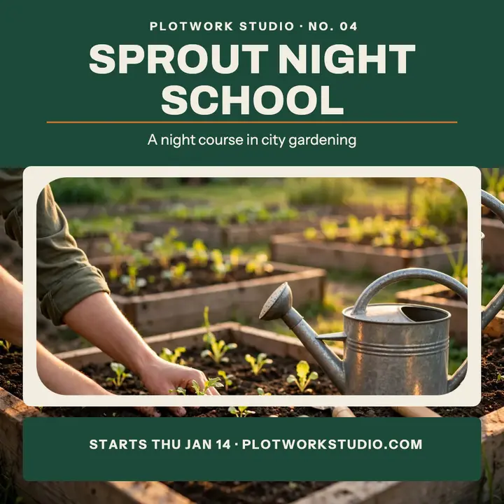 Sprout Night School paperback post template
