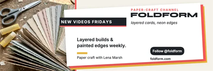 Foldform paper-craft channel header template