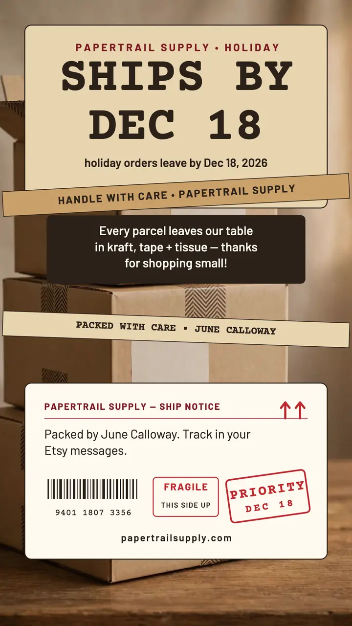 Papertrail shipping notice story template