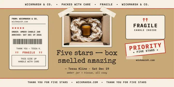 Wickmarsh candle box review post template