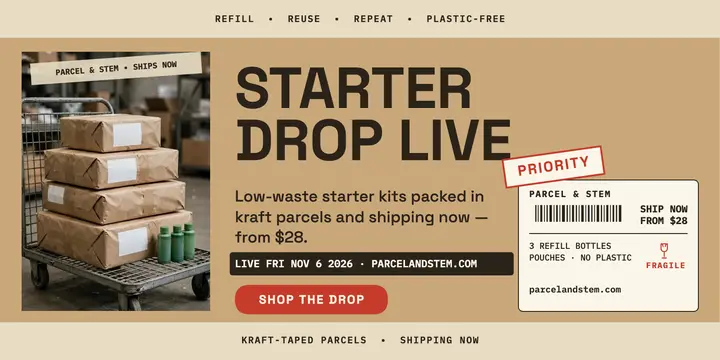 Parcel and Stem starter drop post template