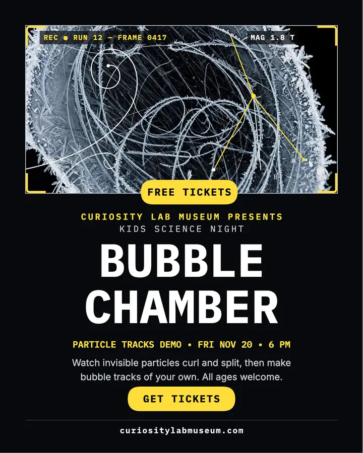 Curiosity Lab science night bubble tracks post template