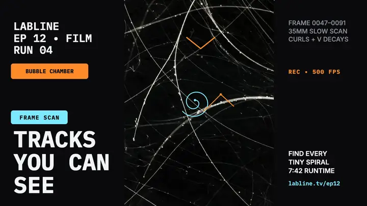 Labline bubble chamber tracks thumbnail template