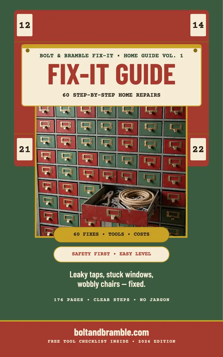 Bolt and Bramble home fix-it guide cover: fix-it guide ebook cover template