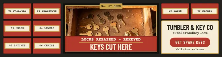 Tumbler and Key locksmith billboard template