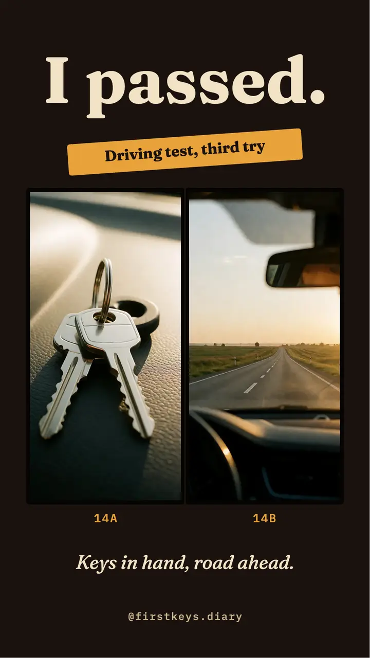 Passed my driving test story: passed driving test story template