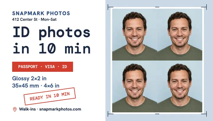 Snapmark Photos passport card template