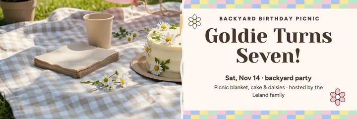 Goldie backyard birthday picnic header template