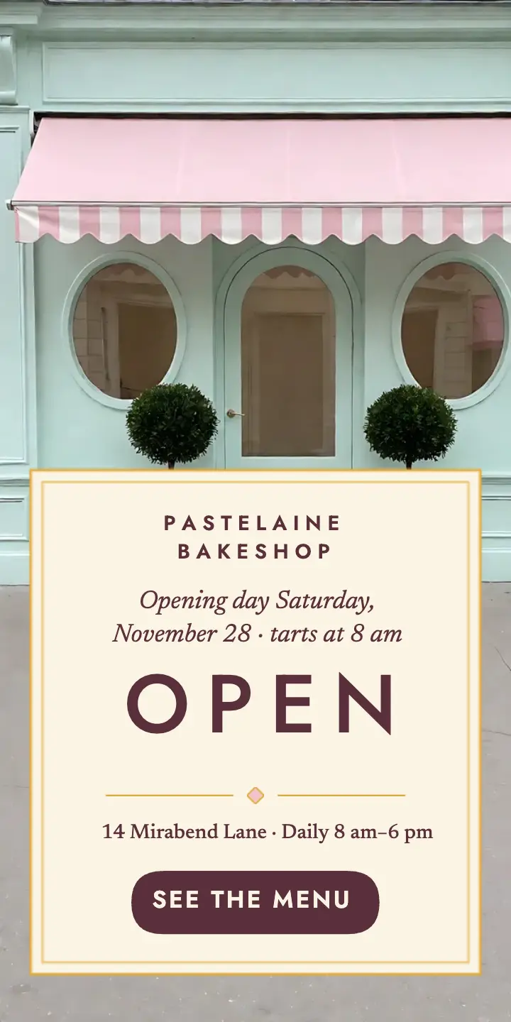 Pastelaine Bakeshop now open half-page ad template