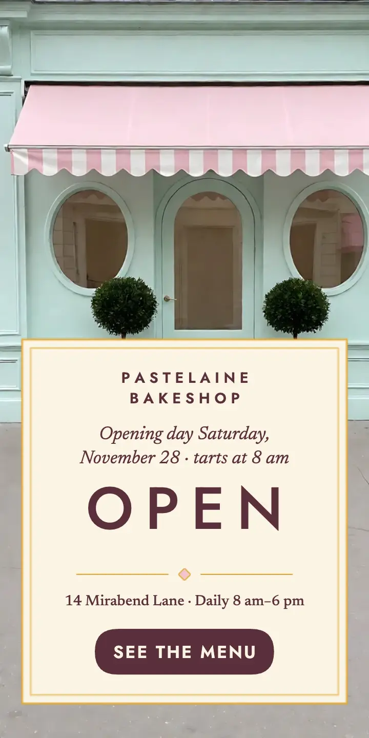 Pastelaine Bakeshop now open half-page ad template