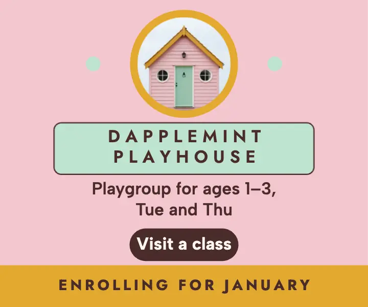 Dapplemint Playhouse toddler playgroup enrolling ad template