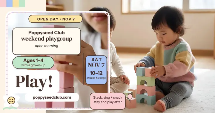 Poppyseed Club playgroup open day post: playgroup open day post template