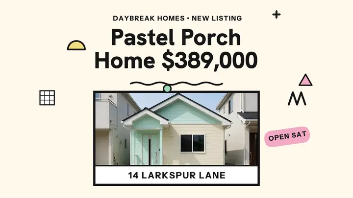 Pastel porch house Memphis thumbnail template