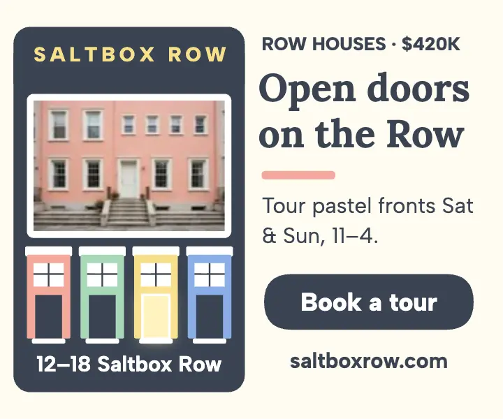 Saltbox Row open weekend ad template