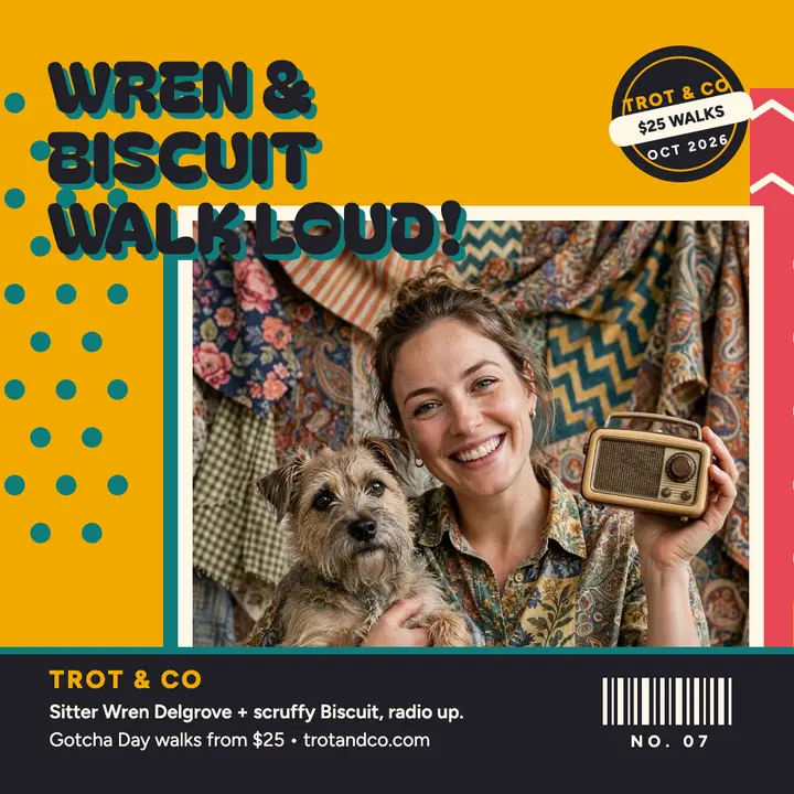Wren and Biscuit sitter portrait post template