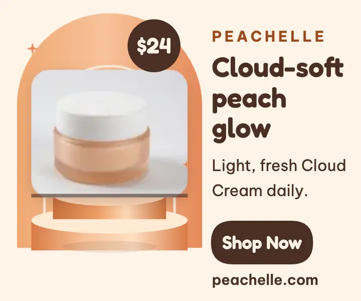 Peachelle Cloud Cream podium ad template