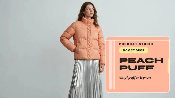 Popcoat peach puff drop thumbnail template