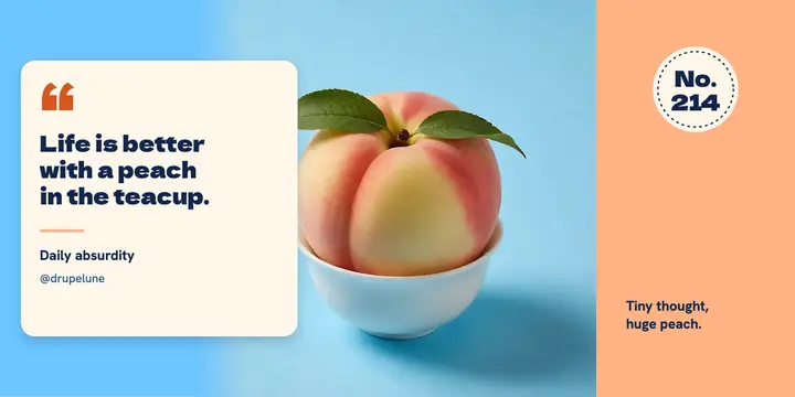 Peach in a teacup quote post template