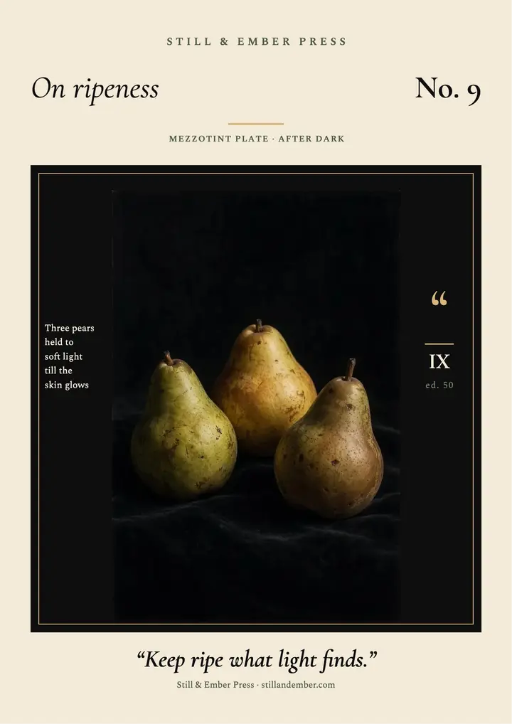 Pear glow quote flyer, mezzotint: pear quote flyer template