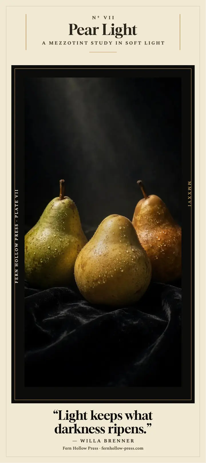 Pear Light quote rack card, Fern Hollow template