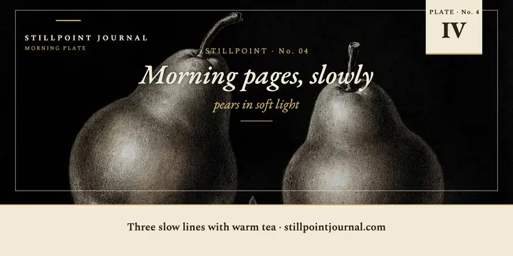 Stillpoint morning pages pear post template