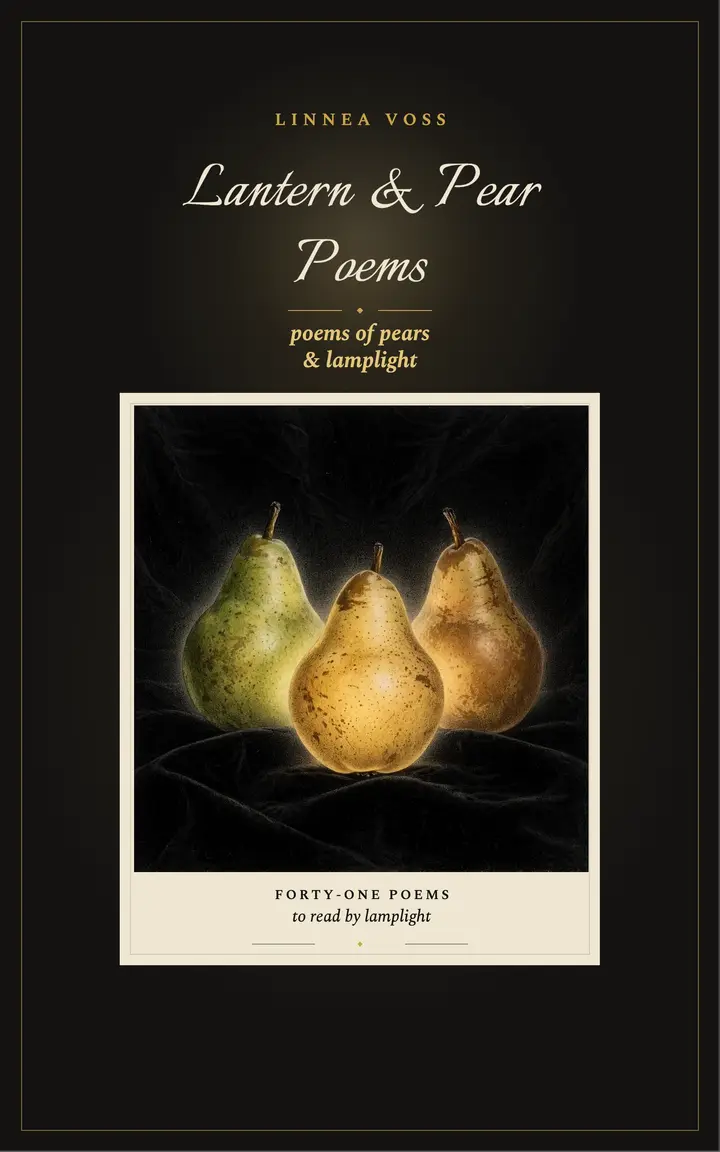 Lantern and Pear poems cover, Linnea Voss template