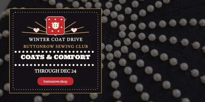 Buttonrow winter coat drive pearl button post template