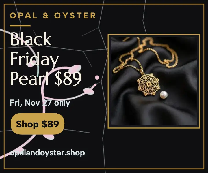 Opal and Oyster Black Friday pendant ad template