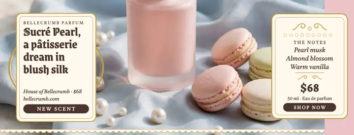 Sucre Pearl rococo perfume cover template