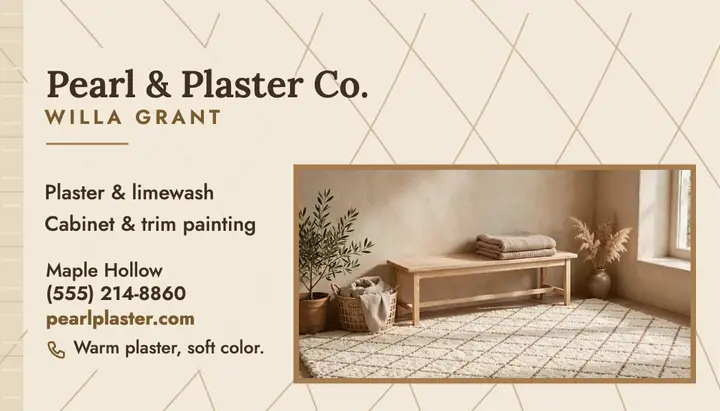 Pearl and Plaster painter card template