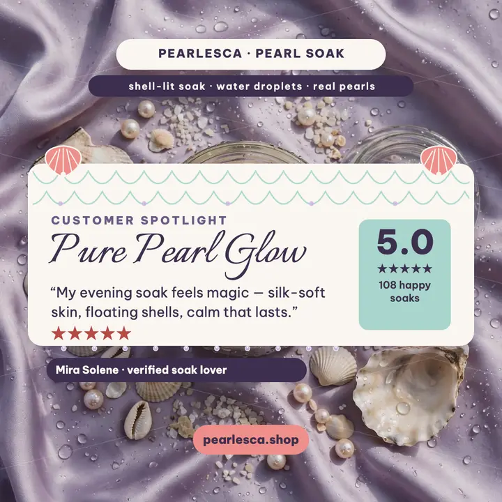 Pearlesca Soak customer spotlight review: customer review post template