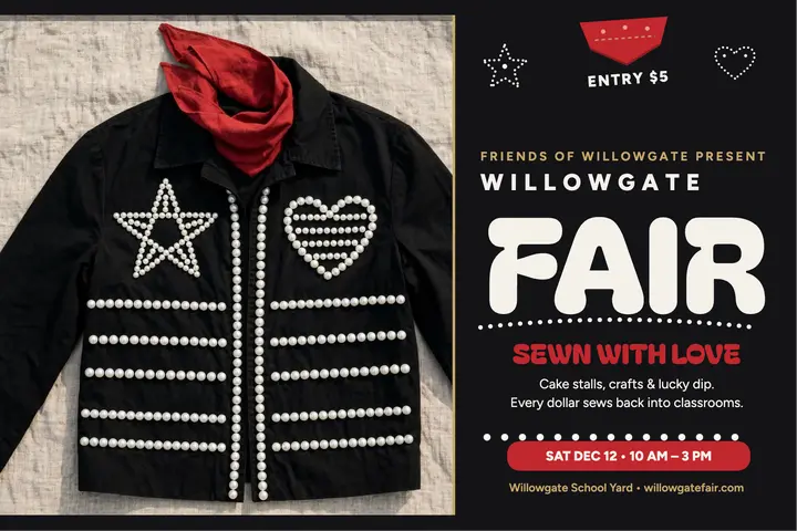 Willowgate Fair pearly fundraiser postcard template