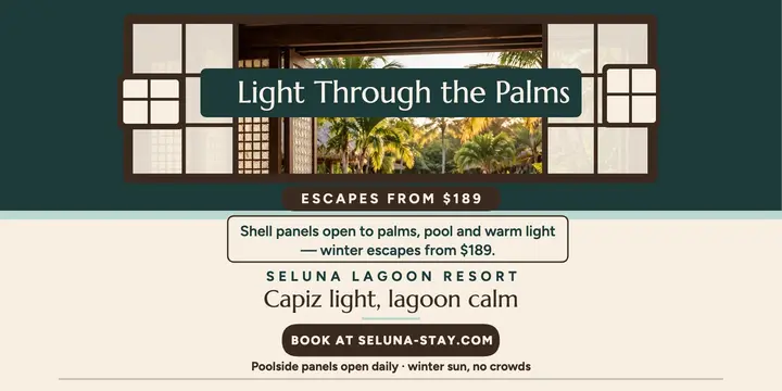 Seluna Lagoon Resort pearly panels post template