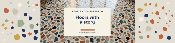 Pebblemoor Terrazzo flooring studio LinkedIn banner template