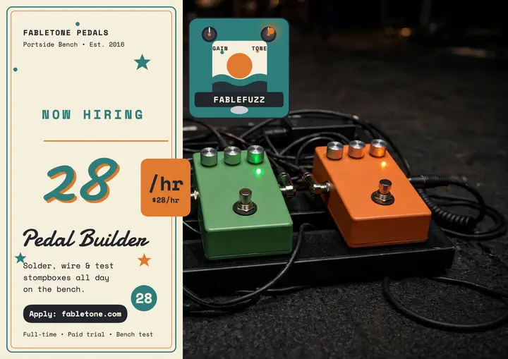 Fabletone pedal builder hiring certificate: hiring certificate template